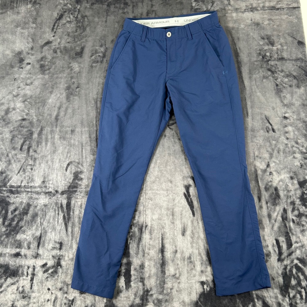 Under Armour Golf Pants Mens 30/30 Blue Performance Tapered Chino Trouser